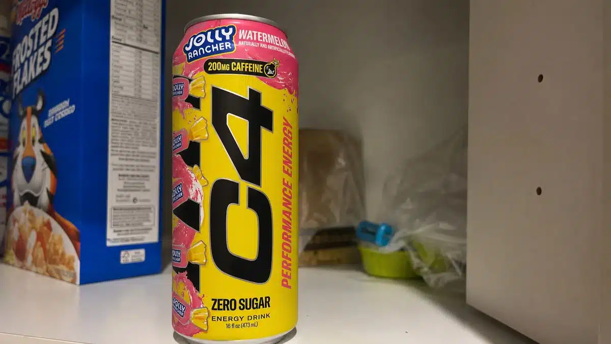 AI product-style photo of C4 Performance Energy Jolly Rancher Watermelon for best c4 flavors