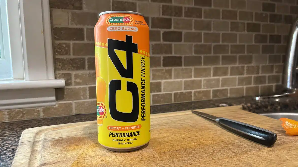 AI product-style photo of C4 Performance Energy Orange Creamsicle for best c4 flavors
