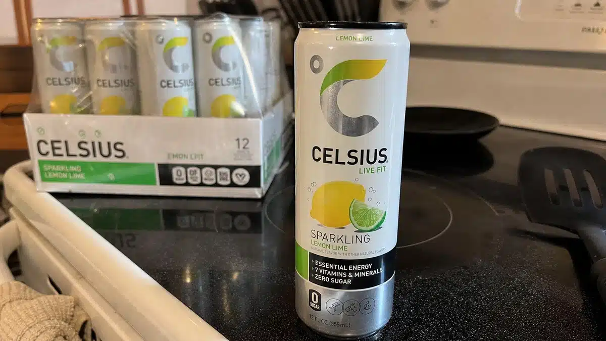 AI product-style photo of CELSIUS Sparkling Lemon Lime for best celsius flavor