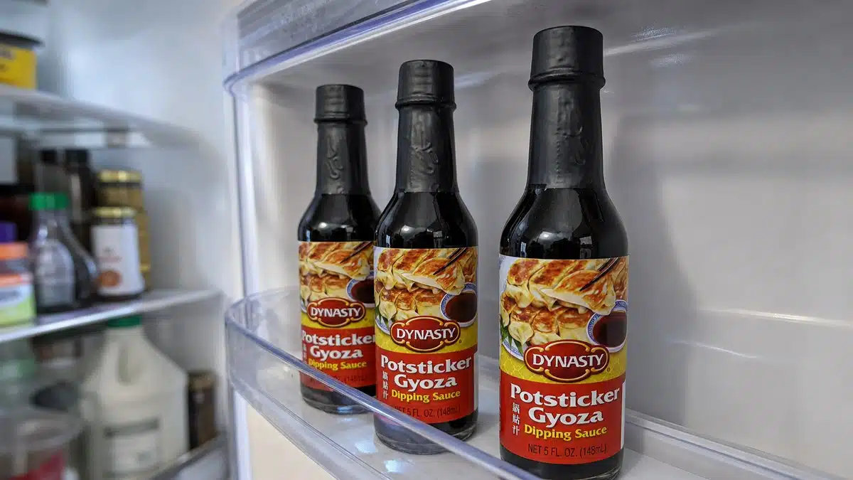 AI product-style photo of Dynasty Potsticker Gyoza Dipping Sauce for best dumpling sauce