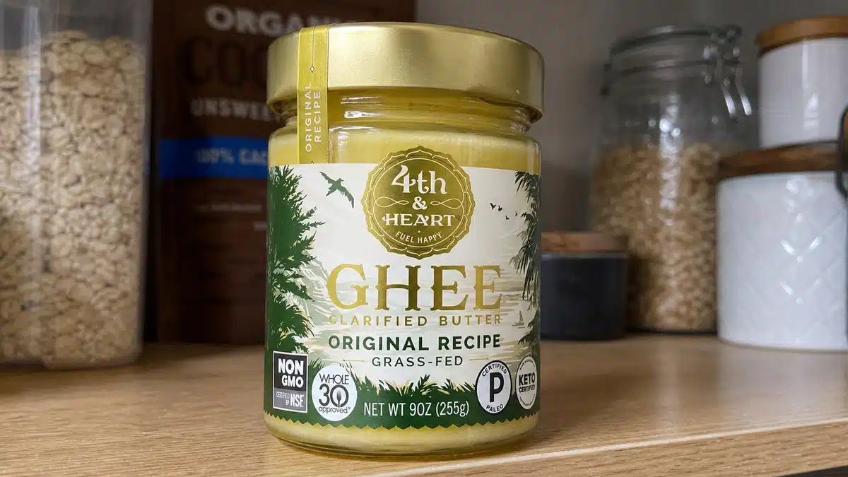 AI product-style photo of 4th & Heart Original Grass-Fed Ghee for best ghee