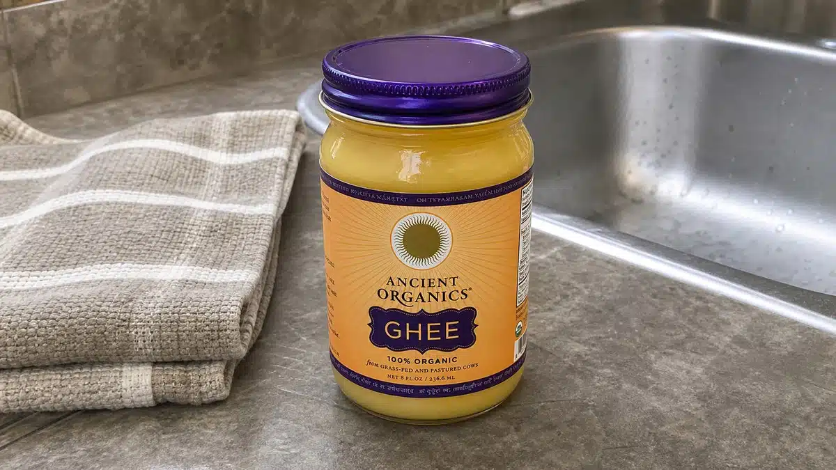 AI product-style photo of Ancient Organics Organic Ghee for best ghee