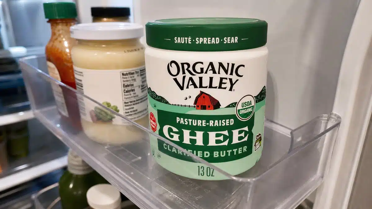 AI product-style photo of Organic Valley Organic Ghee for best ghee