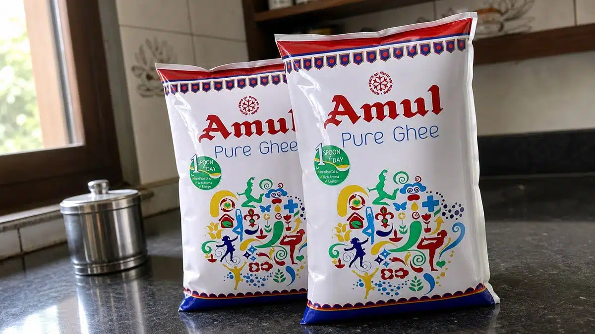 AI product-style photo of Amul Pure Ghee for best ghee