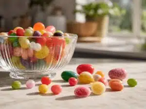 Best jelly beans in different sizes with smooth and textured shells and cut-open chewy centers