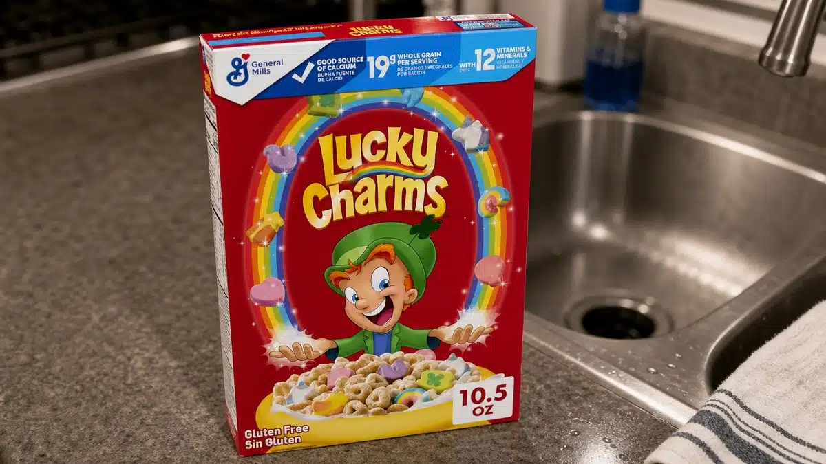AI product-style photo of Lucky Charms Original Cereal for best marshmallow cereal