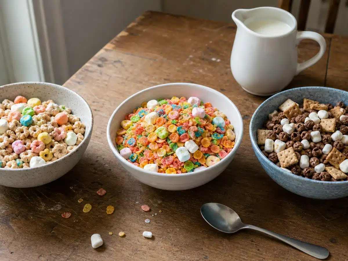 Three bowls compared for the best marshmallow cereal