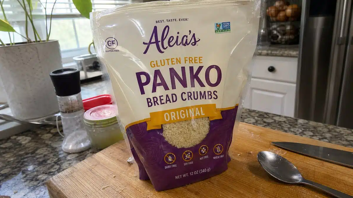 AI product-style photo of Aleia's Gluten Free Panko Bread Crumbs, Original for best panko breadcrumbs