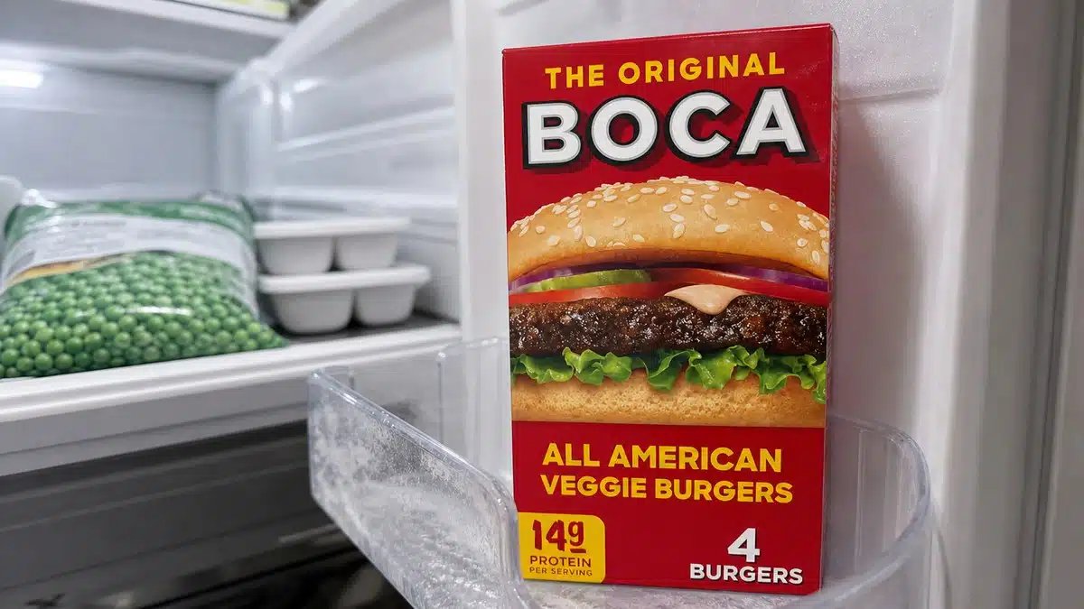 AI product-style photo of BOCA All American Veggie Burgers for best plant based burgers