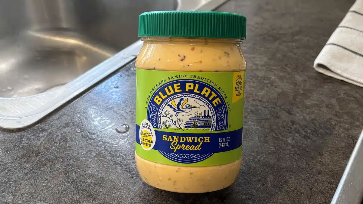AI product-style photo of Blue Plate Mayonnaise Sandwich Spread for best sandwich spreads